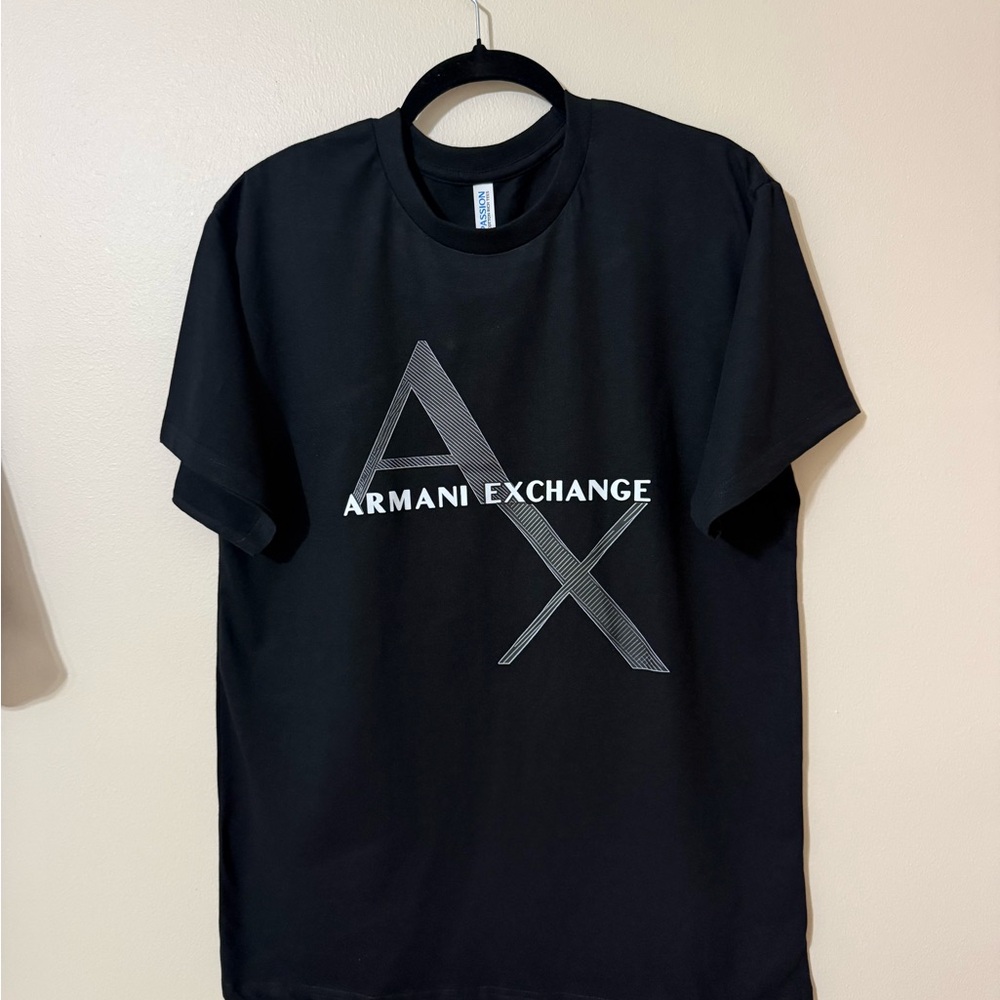 Men’s cotton t-shirt with Armani Exchange logo, size Medium soft